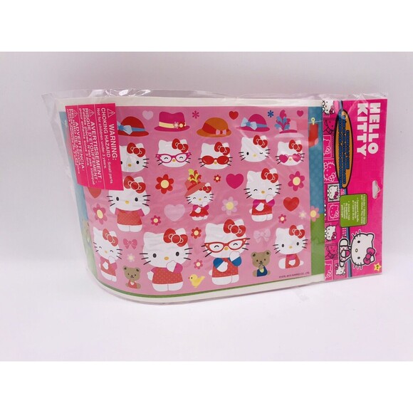 Hello Kitty Lot Play Scene, Floor Color Activity Roll, Toothbrush, 53 Stickers - Picture 2 of 9